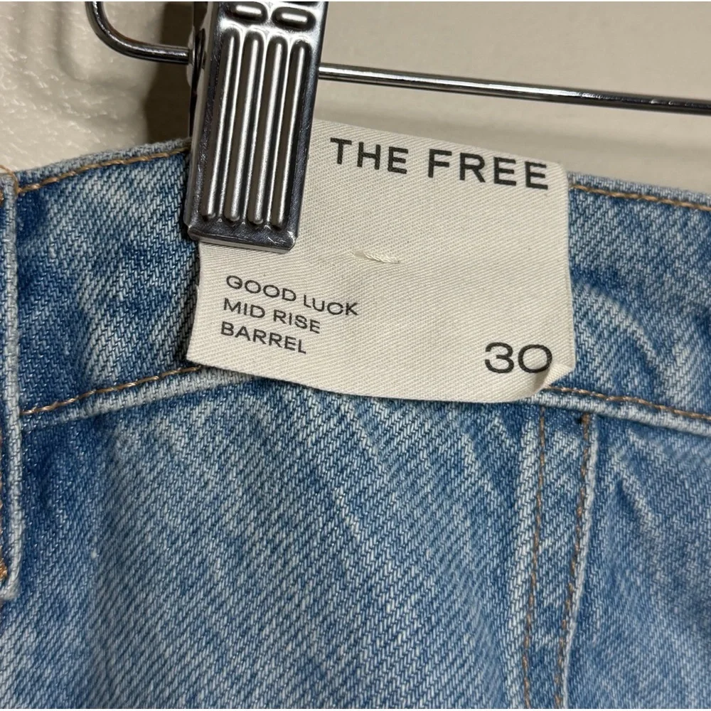 Free People We The Free Good Luck Mid Rise Barrel Jeans